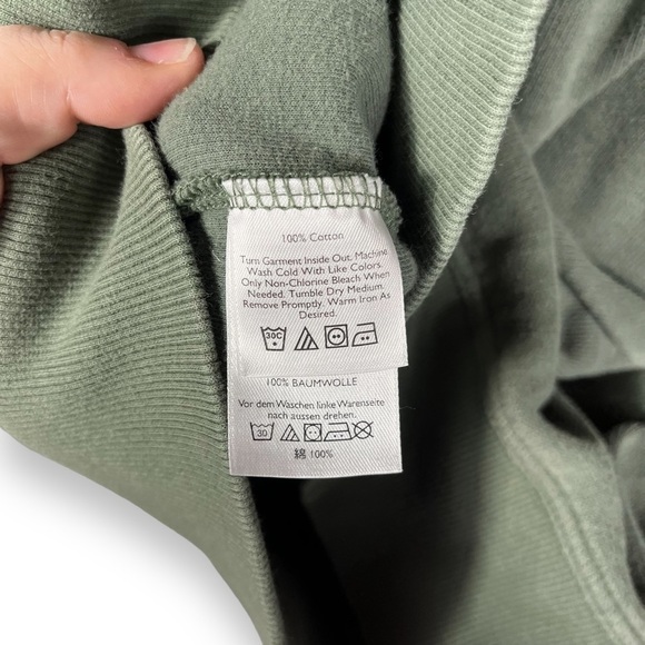 Eddie Bauer Quarter Button Pullover Casual Sweater, Moss Green, Size Large - Picture 6 of 12